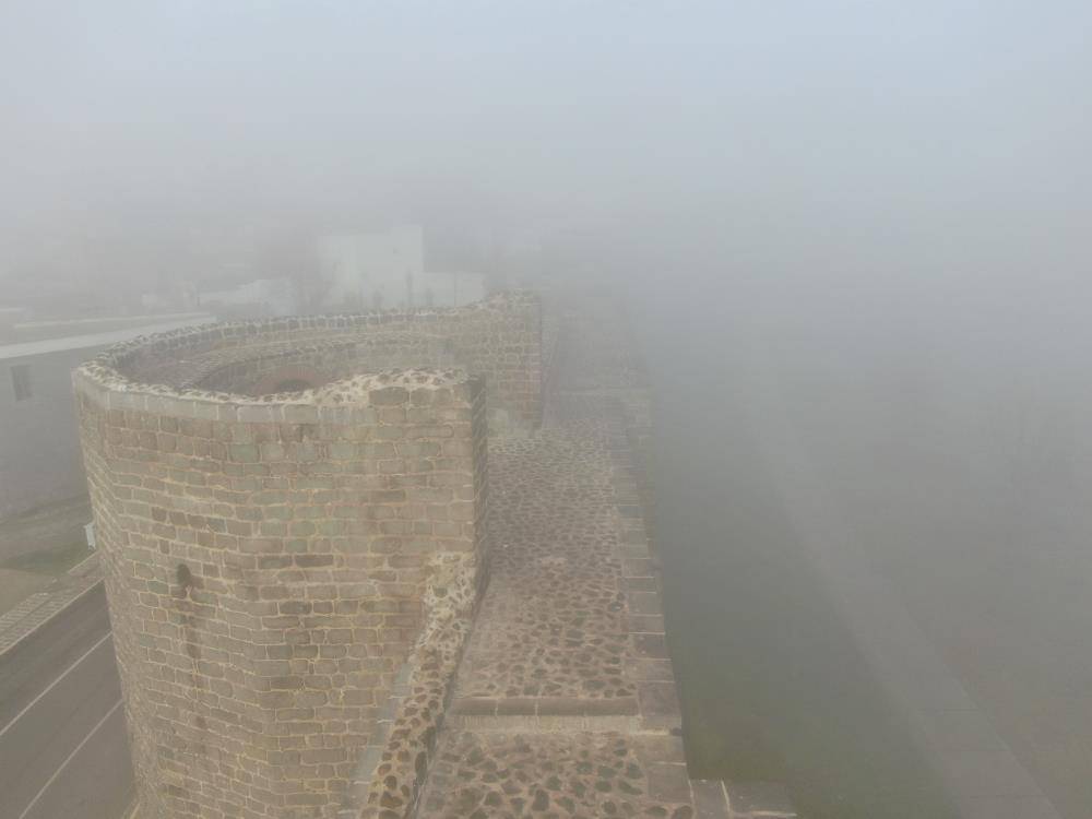 Diyarbakır’da tarihi yapılar sis altında 2
