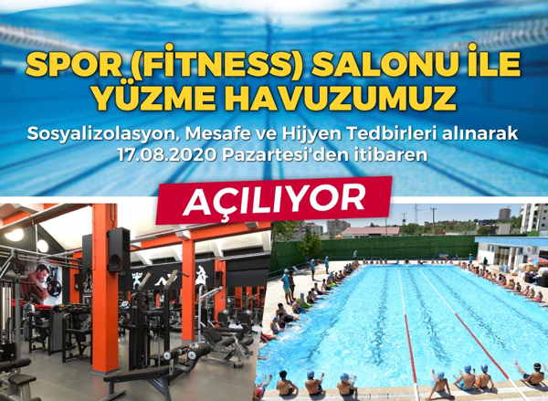 Büyükşehir’in yüzme havuzu ve spor salonları yeniden hizmette