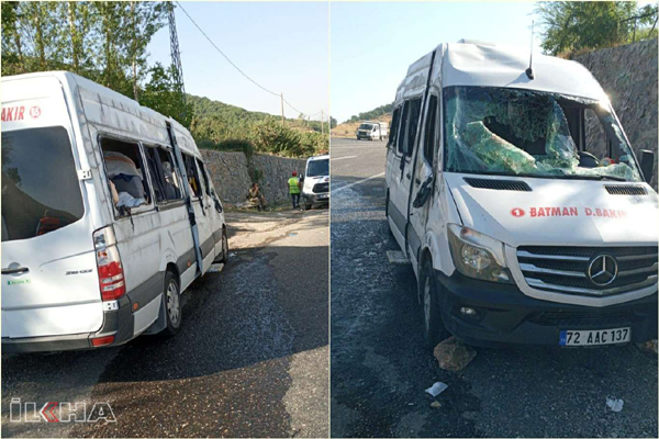 VİDEO HABER - Tarım işçilerini taşıyan minibüs kaza yaptı: 14 yaralı