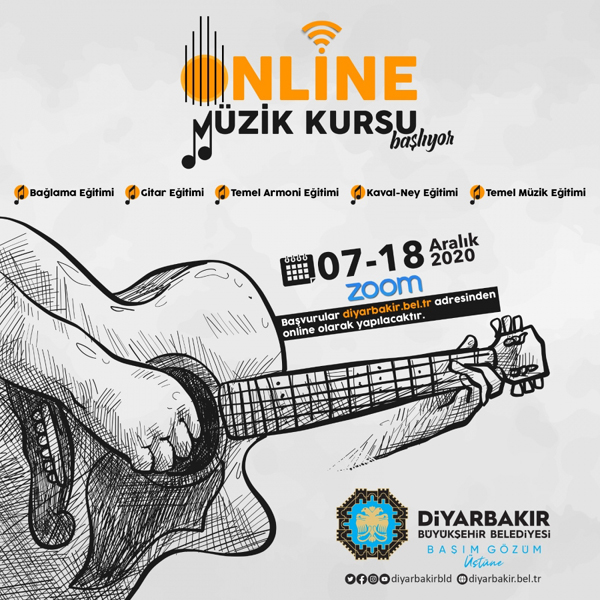 Büyükşehir’den ücretsiz online müzik kursu