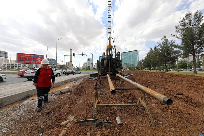 Diyarbakır'da tramvay projesinde zemin etüt çalışmalarına başlandı