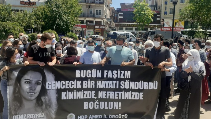 Poyraz’ın öldürülmesi Diyarbakır’da protesto edildi