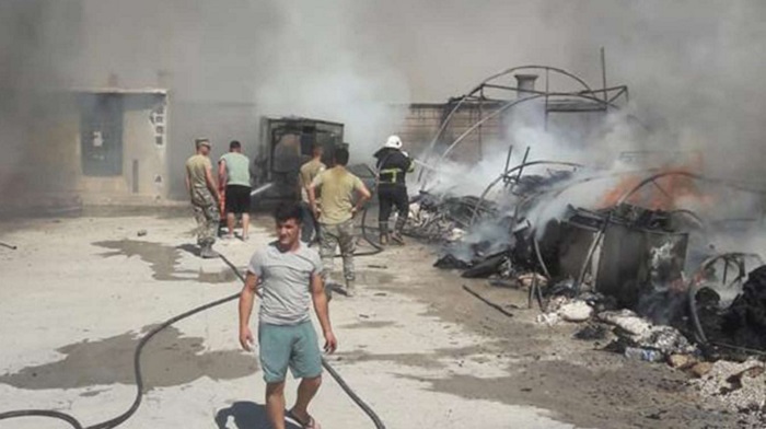 Mülteci Çadır Kentinde yangın: 2 çadır yandı