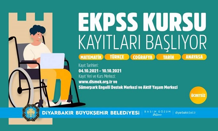 Diyarbakır'da engelli bireyler için ücretsiz EKPSS kursu açılacak