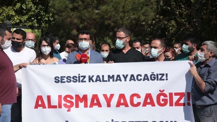 Sağlık örgütleri doktora şiddeti protesto etti