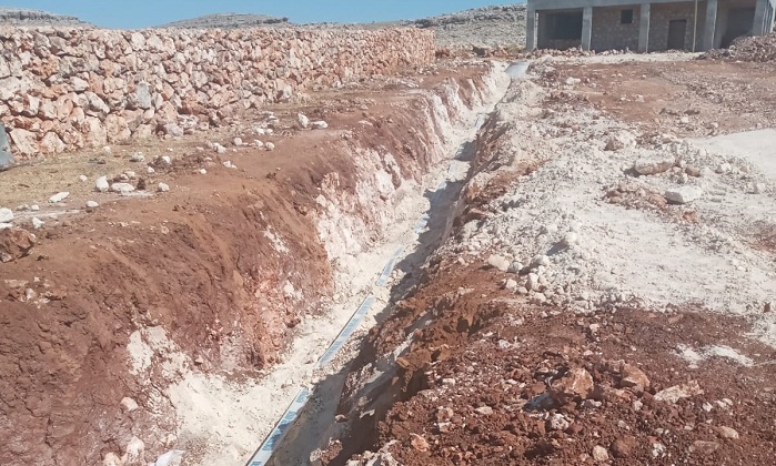 Eğil Yukarı Haydan mahallesinin kanalizasyon şebekesi tamamlandı