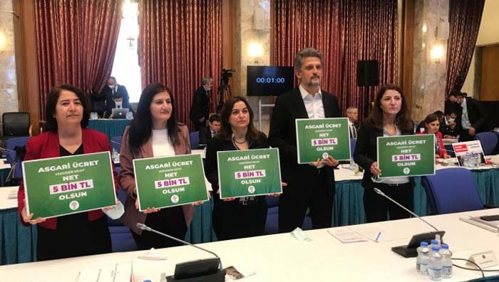 HDP’den asgari ücret protestosu: Asgari ücret vergiden muaf net 5 bin olsun