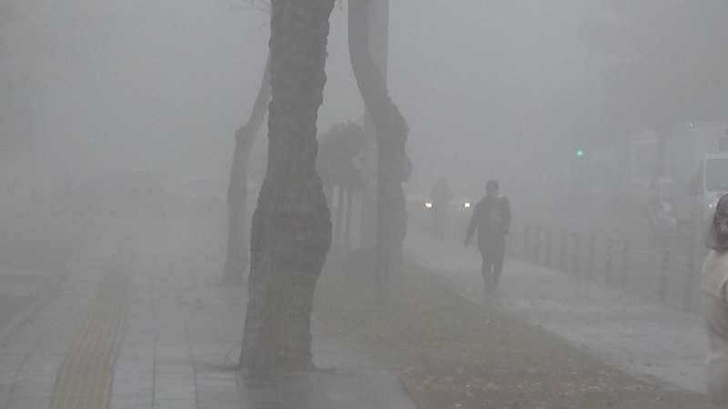 Diyarbakır'da yoğun sis hayatı olumsuz etkiliyor; Uçak seferleri iptal