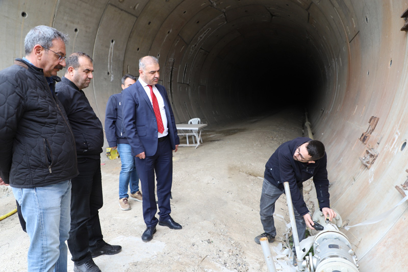 Tutşi, Silvan içme Suyu Tünel Terfi İstasyonu’nu denetledi