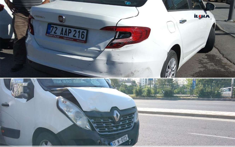 Diyarbakır’da maddi hasarlı trafik kazası