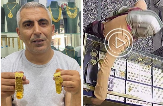 Diyarbakır'da kuyumcuda ilginç hırsızlık; Biri oyalarken diğeri çaldı