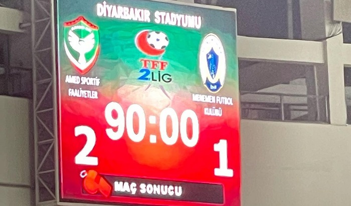 Geriden gelen Amedspor kazanmasını bildi: 2-1