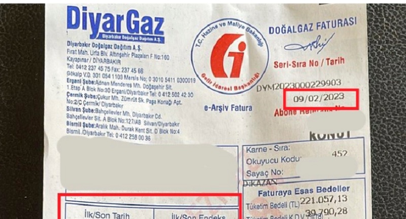 Depreme rağmen Diyarbakır’da doğal gaz faturaları kesiliyor