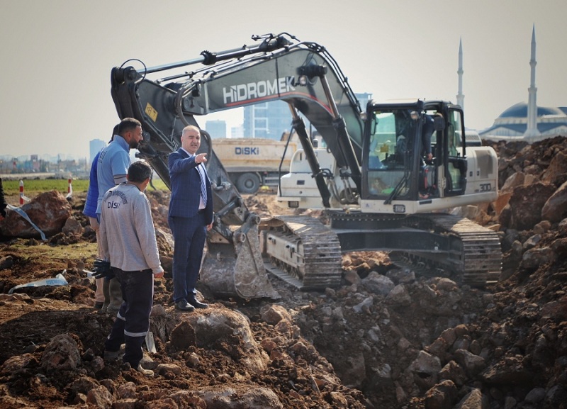 Diyarbakır’da konteyner kentte alt yapı çalışmasında sona gelindi