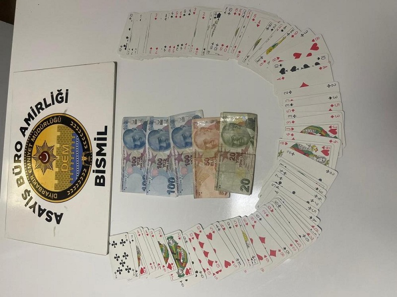 Diyarbakır'da kumar oynatan 4 kişiye 17 bin lira para cezası
