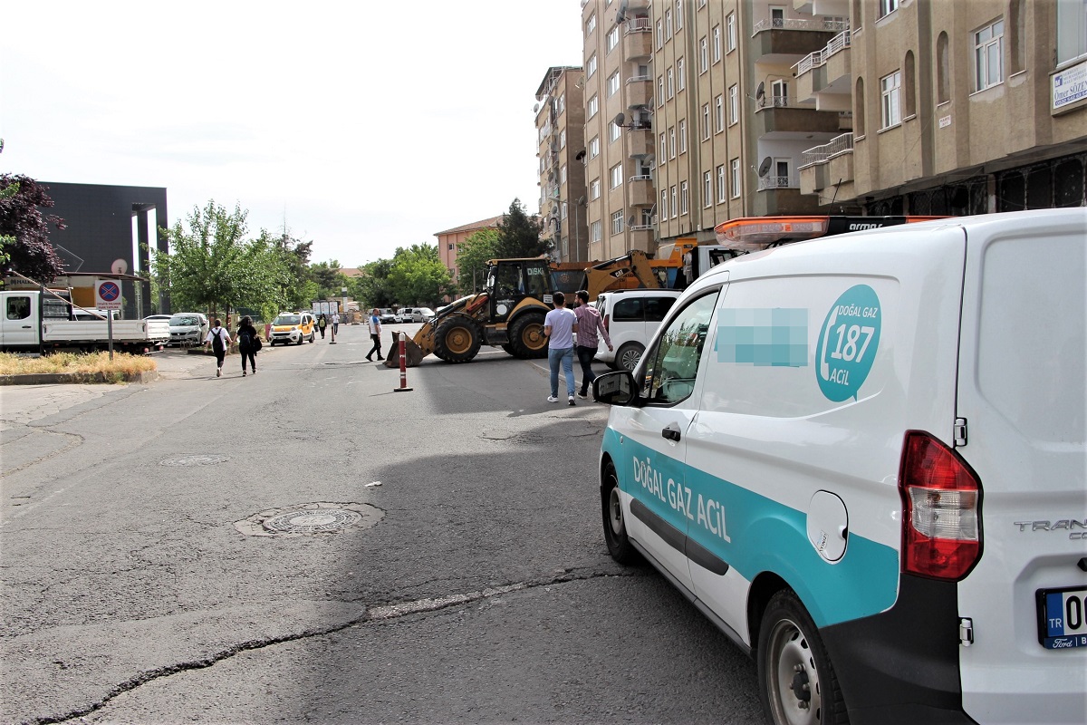 Diyarbakır’da doğal gaz borusu patladı