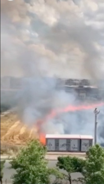 Diyarbakır’da ekili alanda yangın çıktı