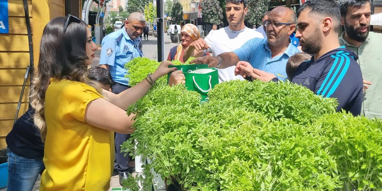 Diyarbakır'da vatandaşa toprihan dağıtıldı