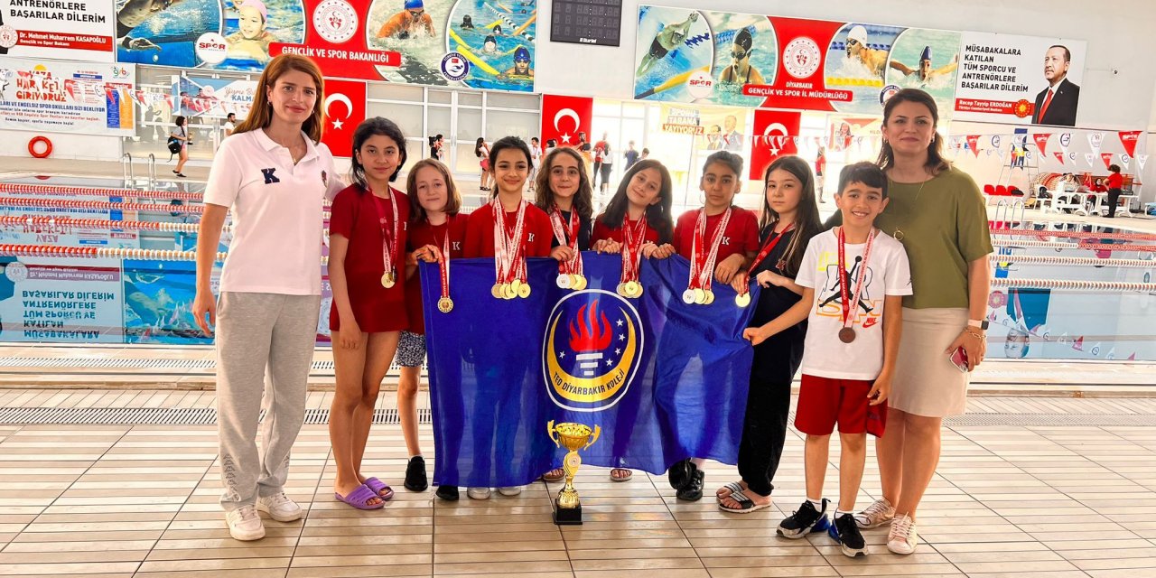 TED Diyarbakır Koleji öğrencileri yüzme yarışlarında il birincisi oldu