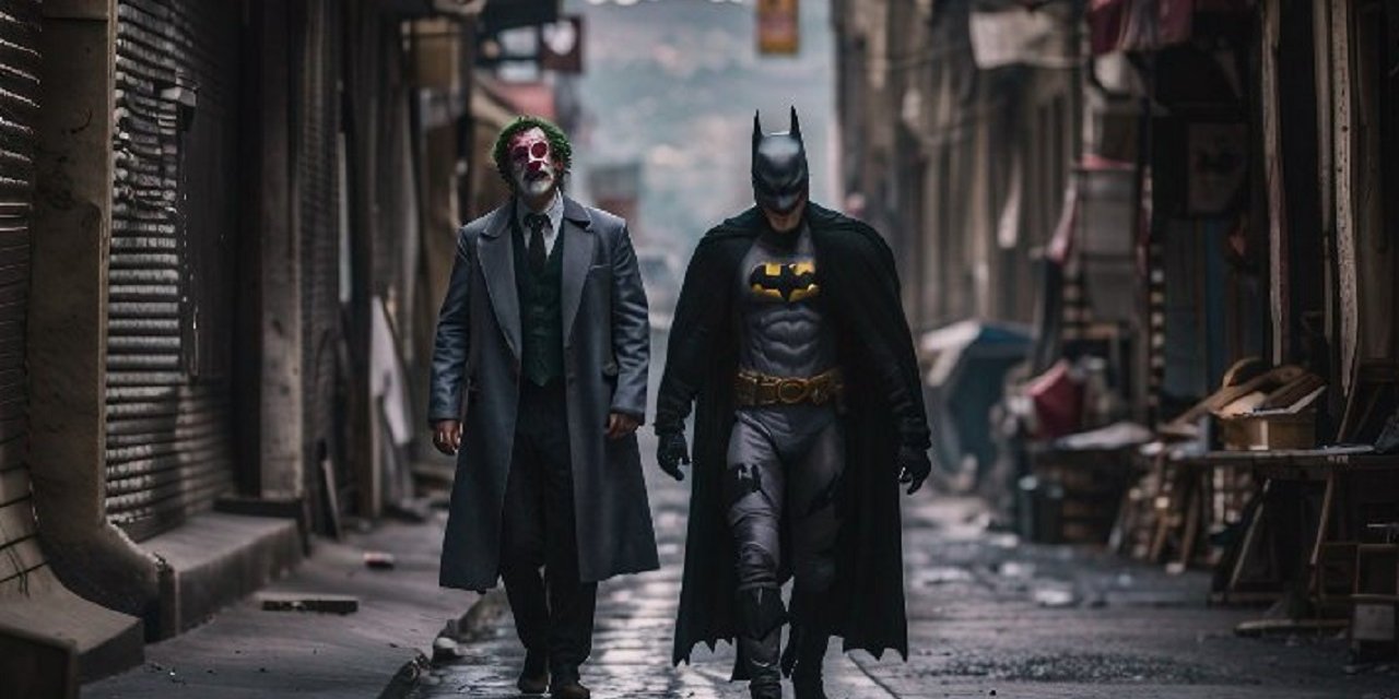 Süper kahraman Batman ve Joker Diyarbakır sokaklarında