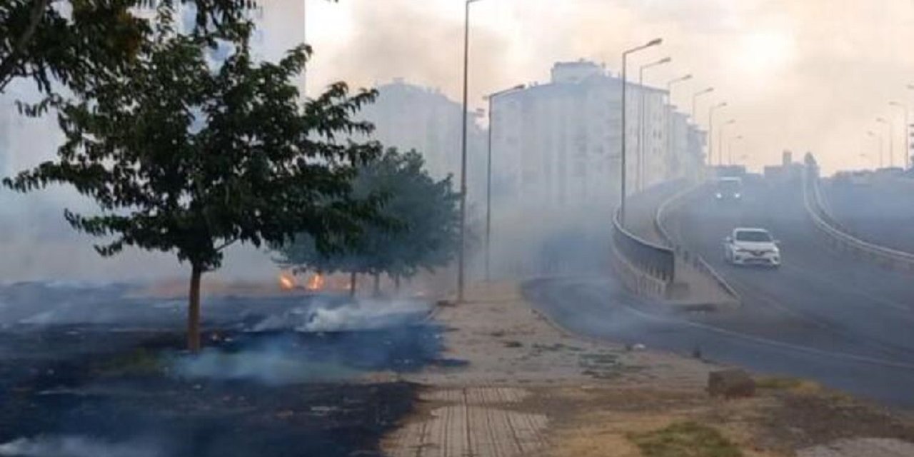 Diyarbakır’da kent merkezinde korkutan yangın