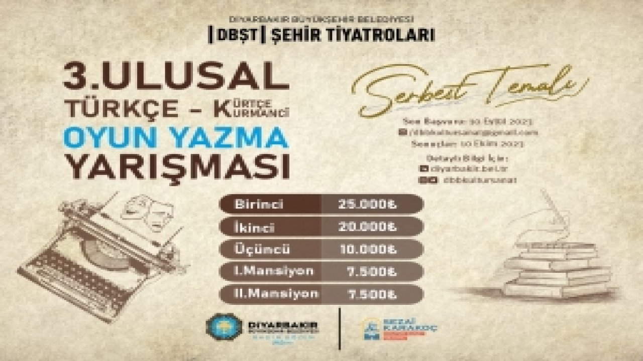 Ödüllü Kürtçe-Türkçe oyun yazma yarışması