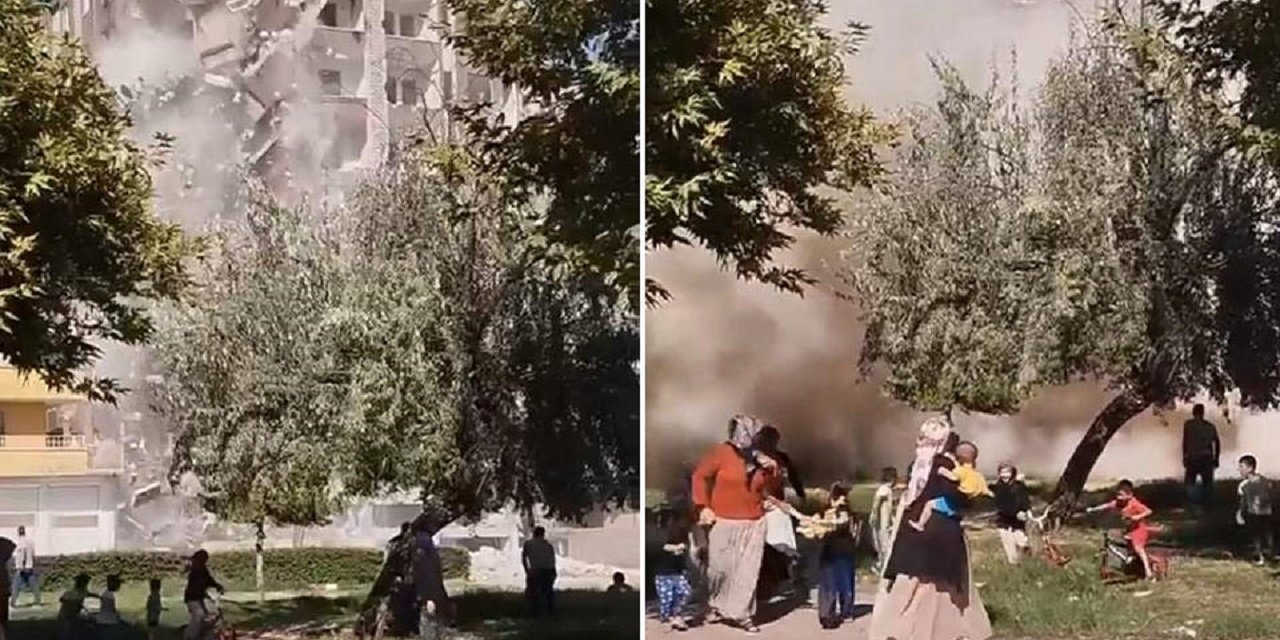 Diyarbakır’da bina çöktü: Vatandaşlar telaş içinde kaçtı