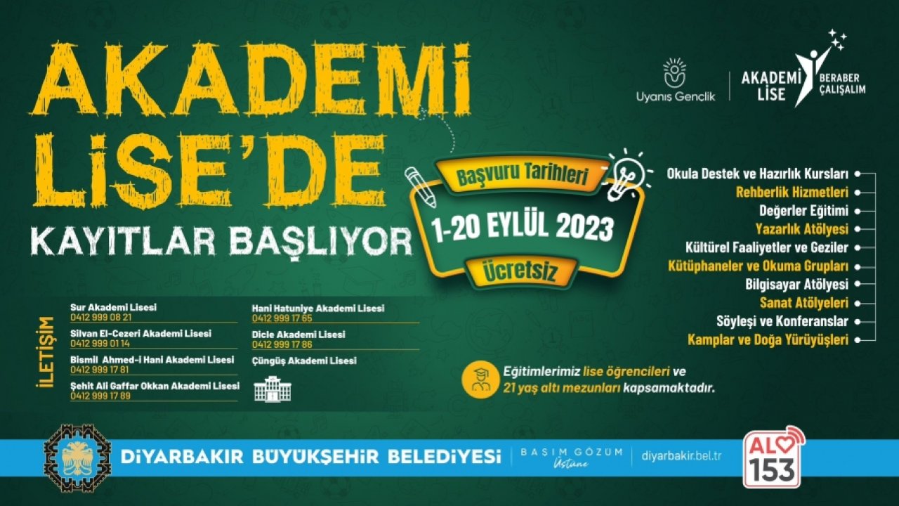 Akademi Liselerine kayıt başladı