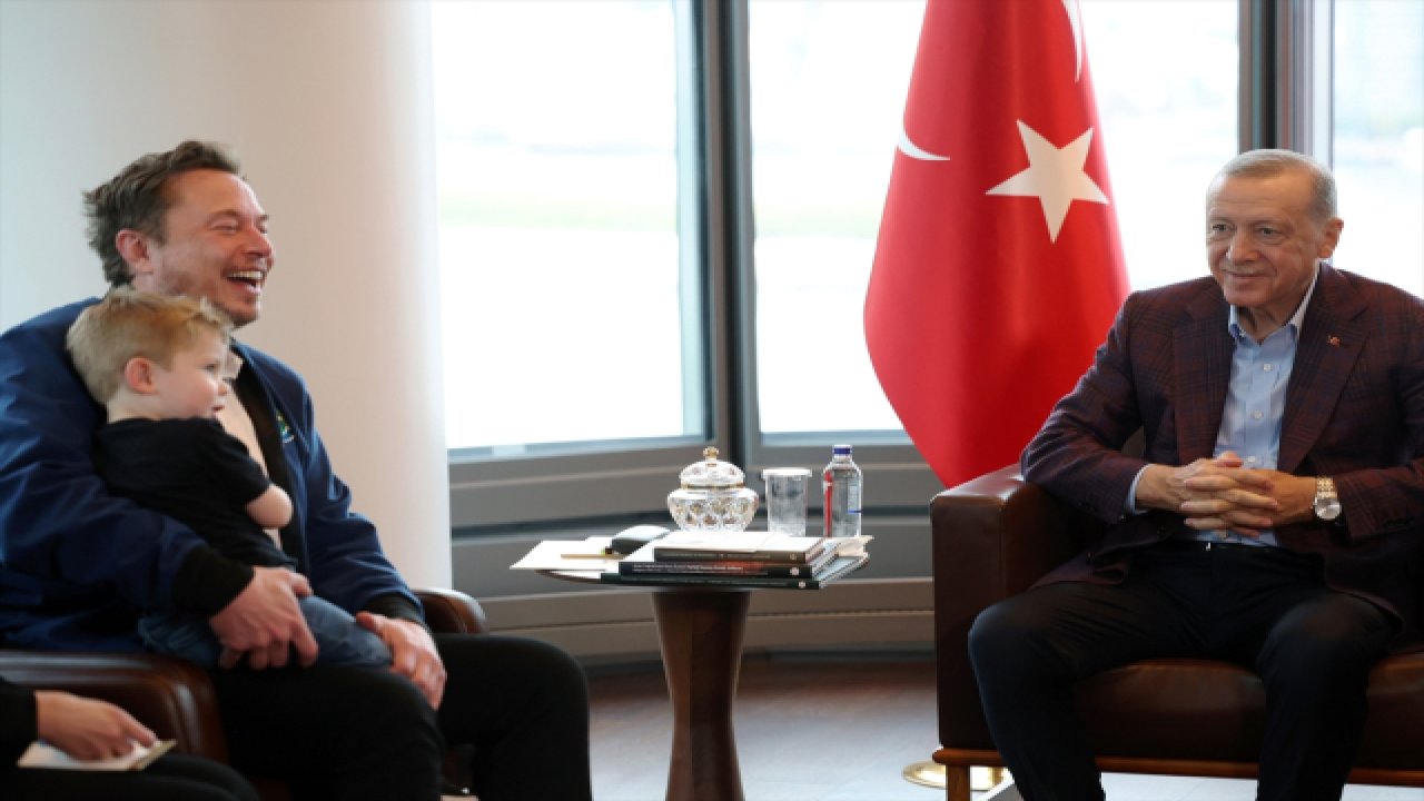 Erdoğan, Elon Musk ile bir araya geldi