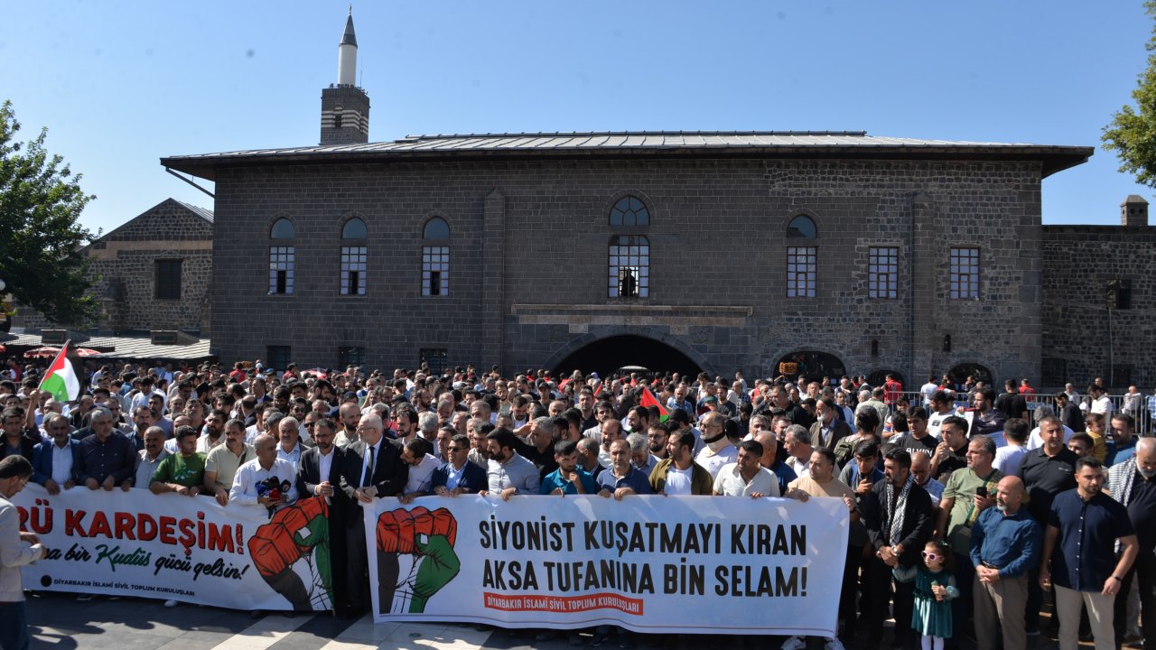 Diyarbakır'da İsrail protestosu