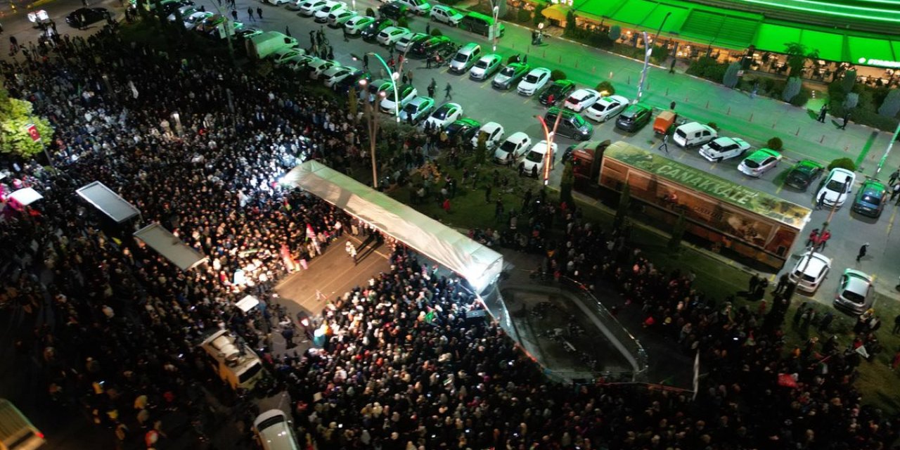 Diyarbakır'da İsrail protestoları akşam da sürdü