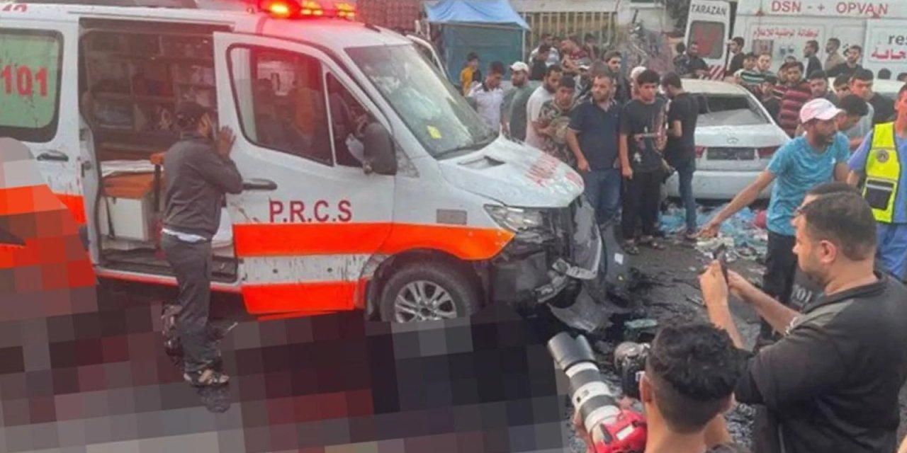 İsrail ambulans konvoyunu bombaladı!