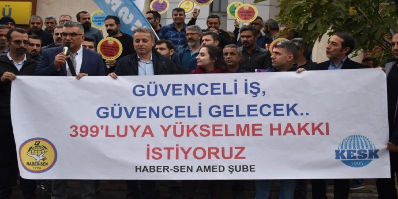Diyarbakır’da PTT çalışanlarından sınav tepkisi