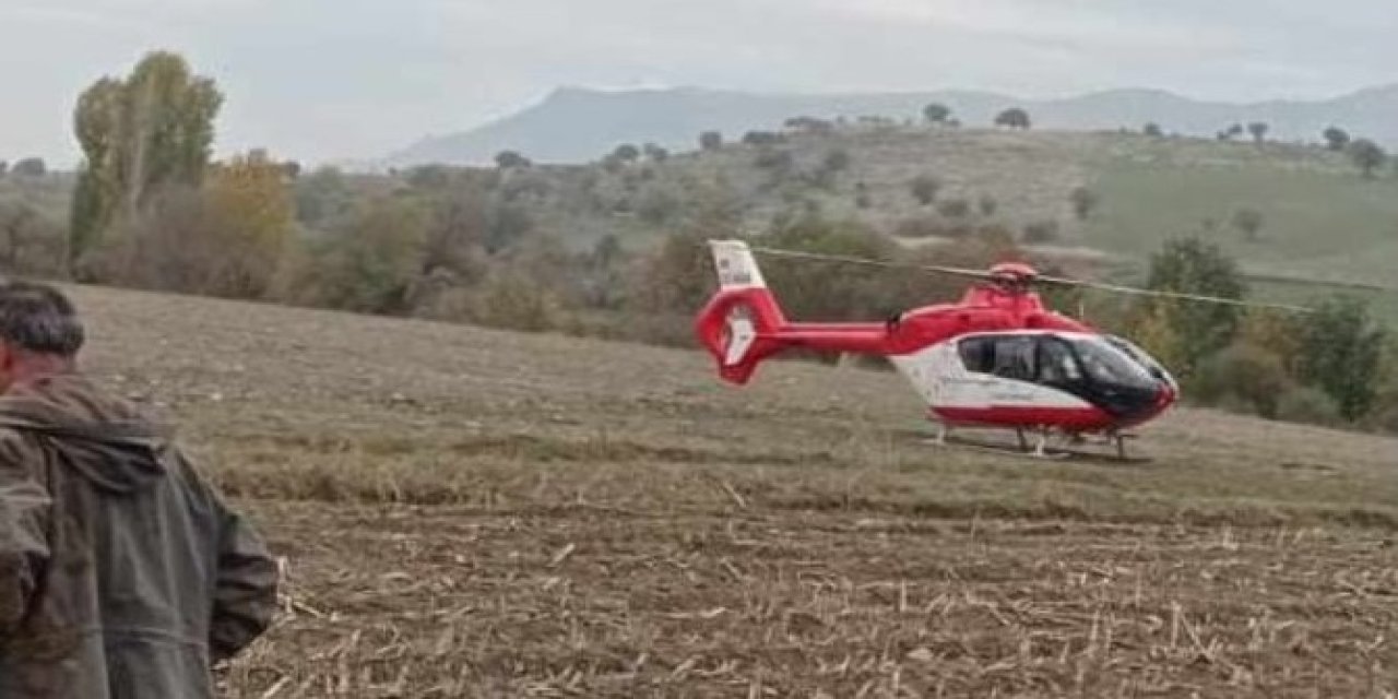 Diyarbakır’da korkunç kazaya ambulans helikopter sevk edildi