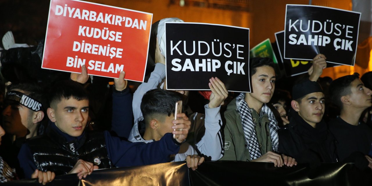 Diyarbakır'da İsrail'in Gazze'ye saldırıları protesto edildi