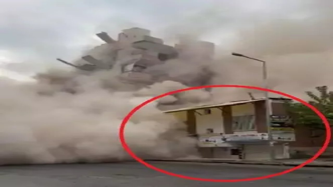 Diyarbakır'da ağır hasarlı bina yan binanın üzerine devrildi
