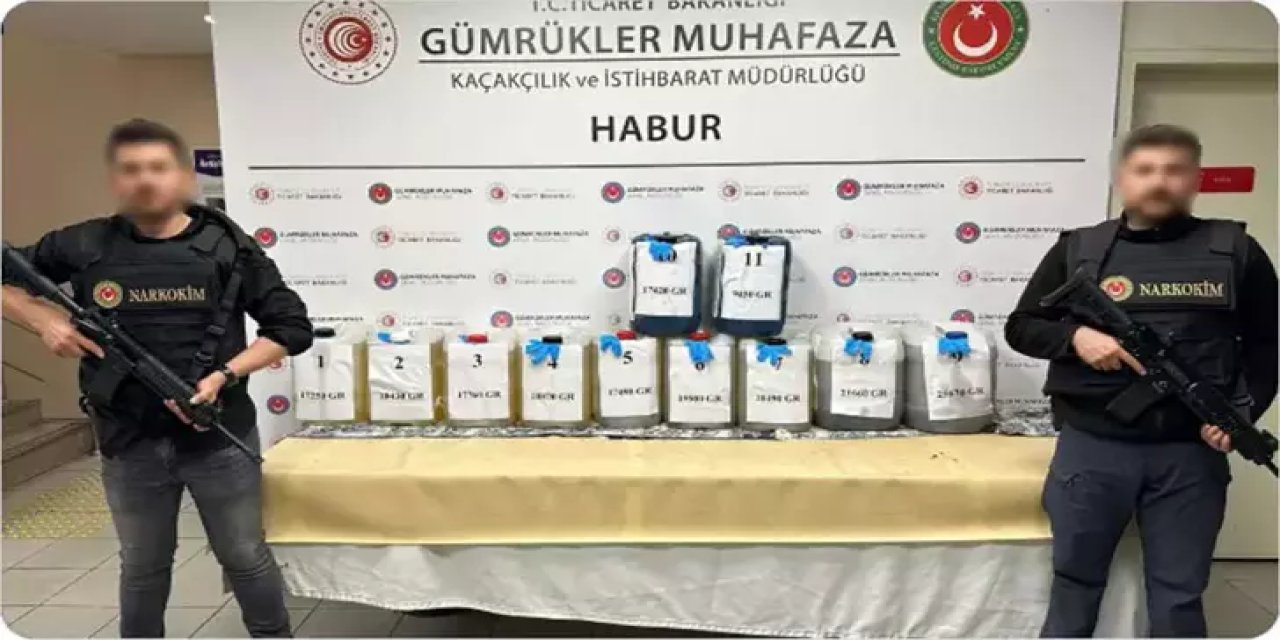 Habur'da 202 kilo metamfetamin ele geçirildi