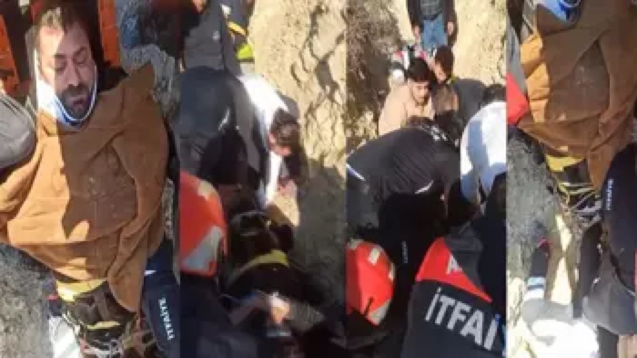 Paraşüt pilotu kayalıklara düştü