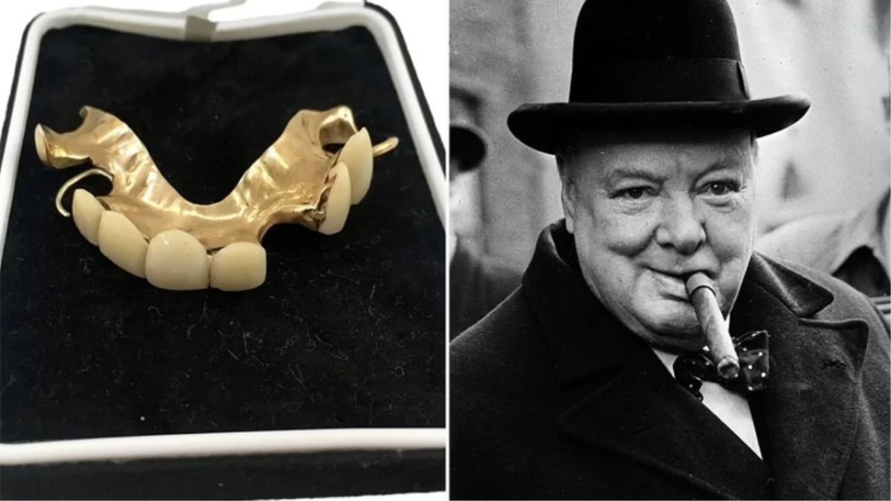 Churchill'in takma dişleri, satıldığı rekor fiyatla gündemde