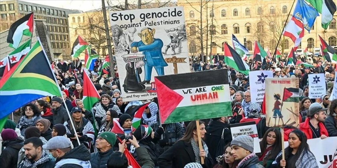 Berlin, Paris, Tokyo ve Washington'da Filistin'e destek gösterileri