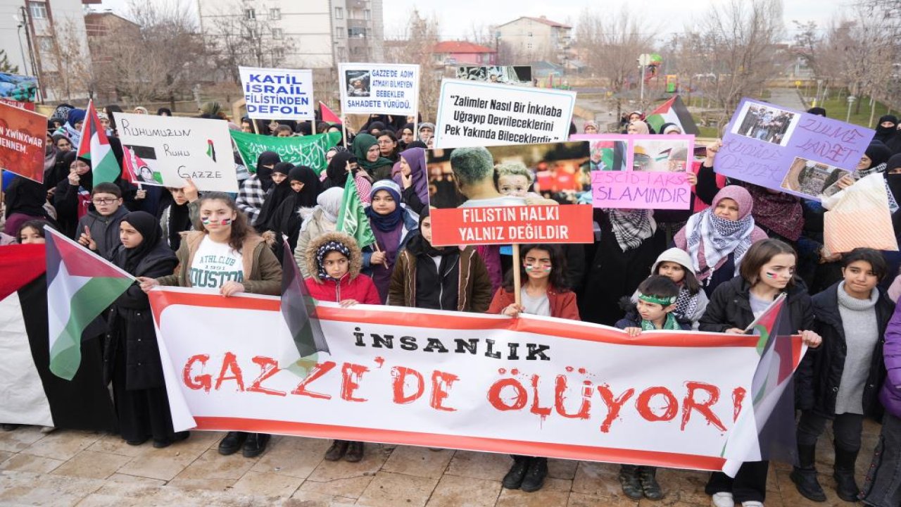 Muş’ta kadınlar Filistin için yürüdü