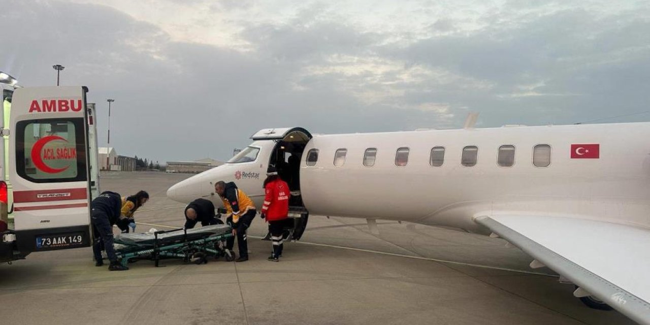 Ambulans uçak 77 yaşındaki hasta için havalandı