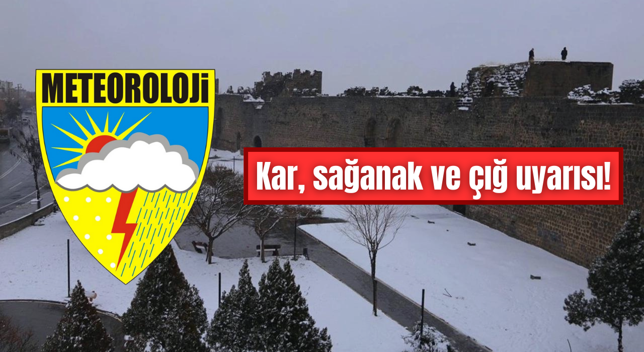 Kar, sağanak ve çığ tehlikesi: Meteoroloji Diyarbakır'ında içinde olduğu o illeri uyardı