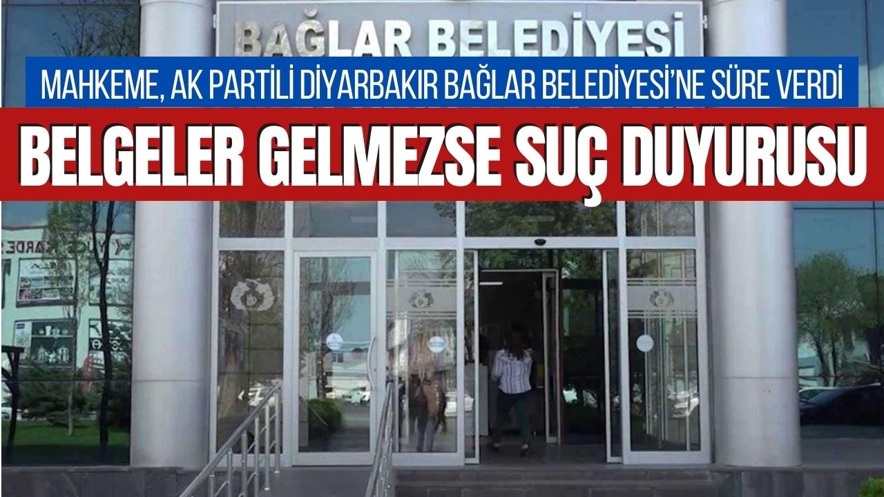 Diyarbakır Bağlar Belediyesi yetkililerine suç duyurusu ihtarı