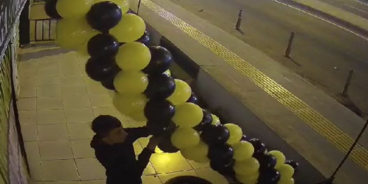 Diyarbakır'da balon hırsızlığı güvenlik kamerasınca kaydedildi