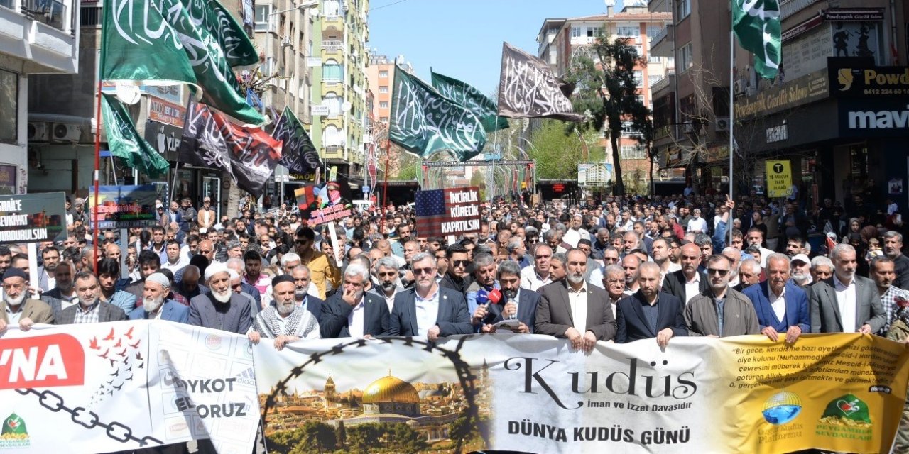 Diyarbakır’da ‘Dünya Kudüs Günü’nde İsrail protestosu