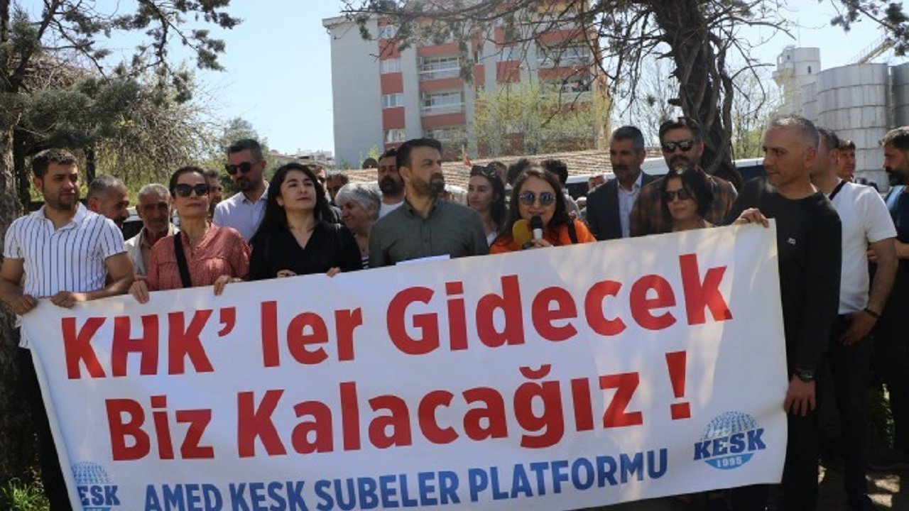Diyarbakır'da KHK eylemi: 'İhraçlar dönene kadar mücadele edeceğiz'