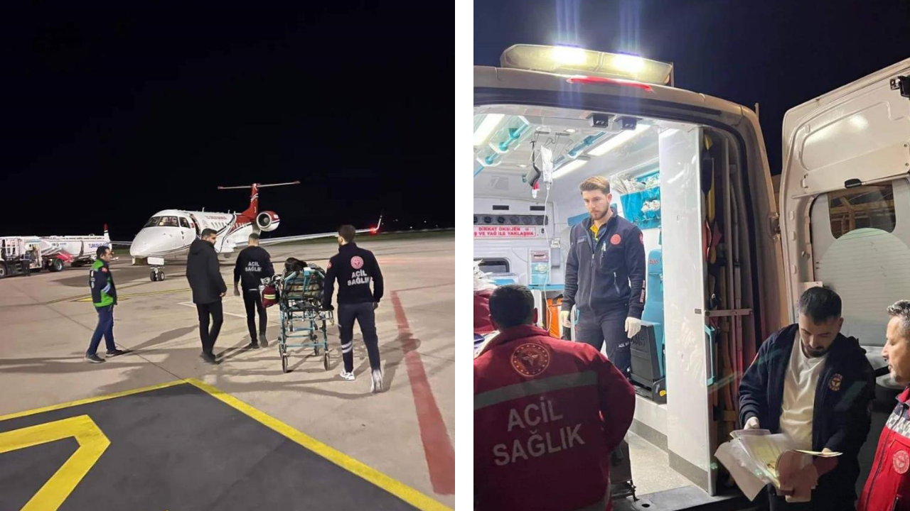 Kalp rahatsızlığı geçiren kadın, ambulans uçakla Ankara’ya ulaştırıldı