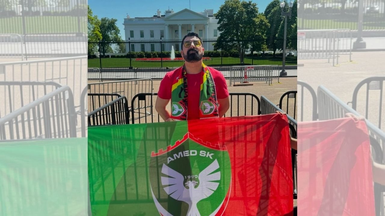 Beyaz Saray önünde Amedspor bayrağı açtı