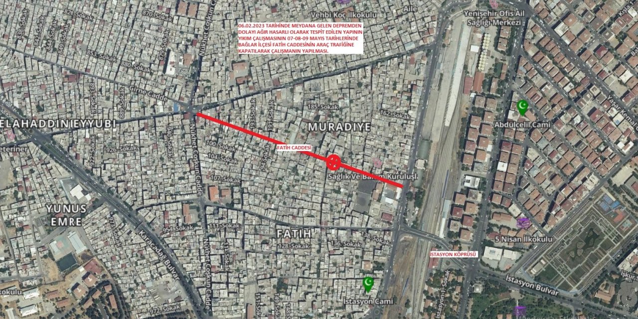 Diyarbakır’ın o caddesi trafiğe kapatılacak